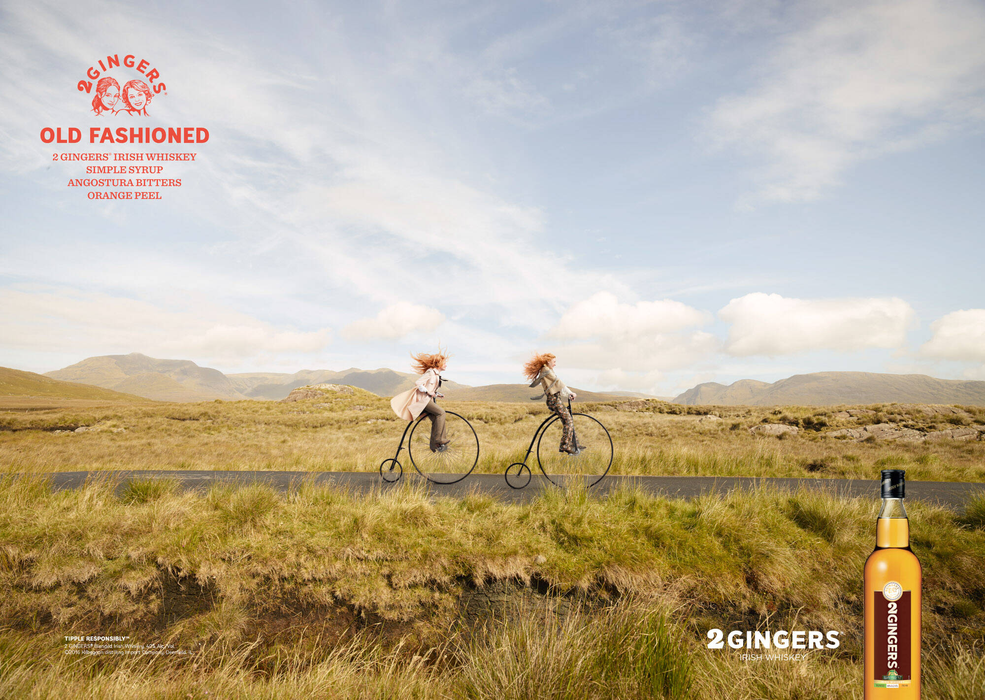 2 Gingers whiskey campaign artwork photographed by Vincent Dixon.